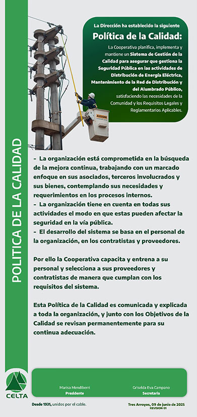Pol�tica de Calidad ISO